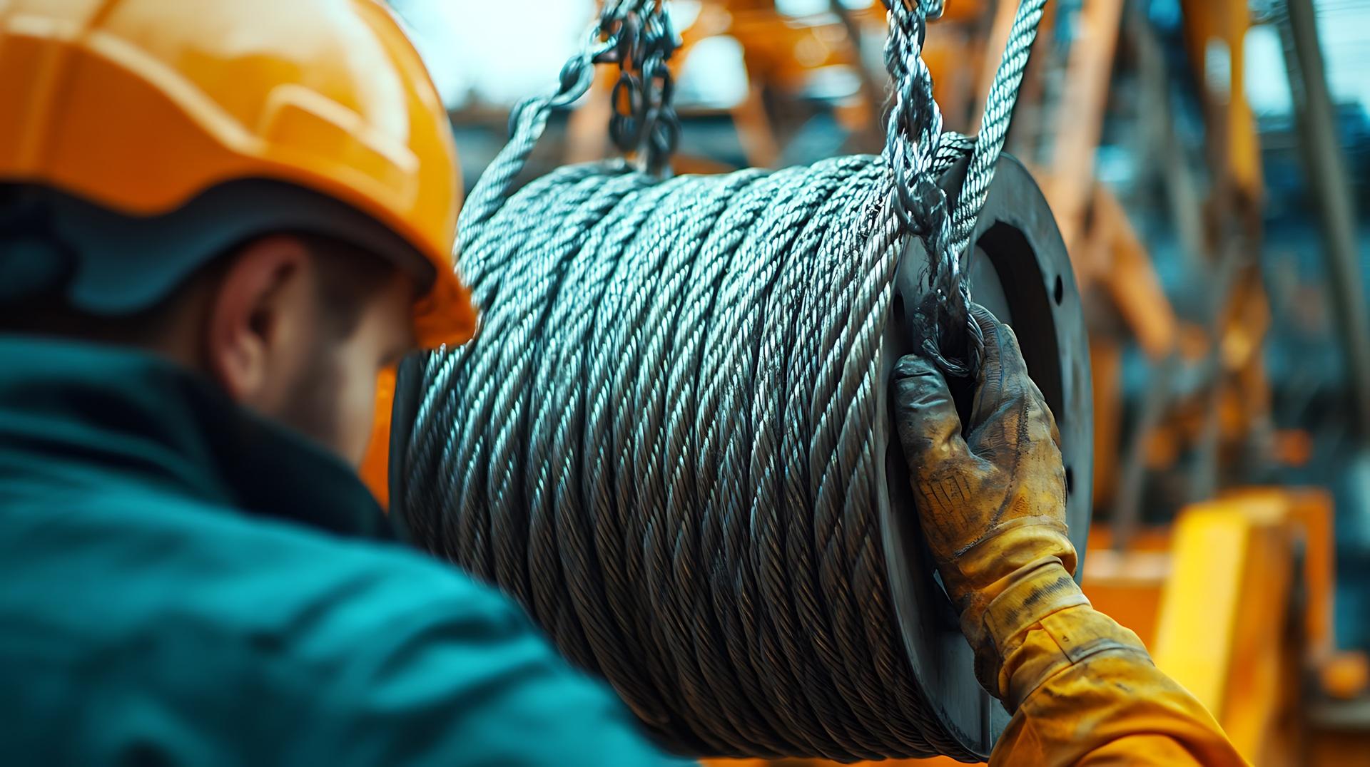 Hand an Drahtseiltrommel | Elektroseilwinde

